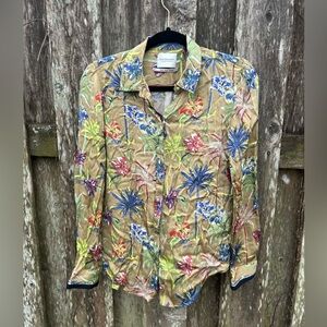 Scotch & Soda Maison Scotch Tropical Floral Button Up Shirt Small